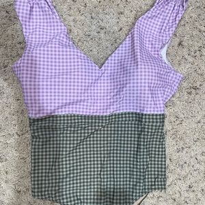 Summersalt gingham print swimsuit